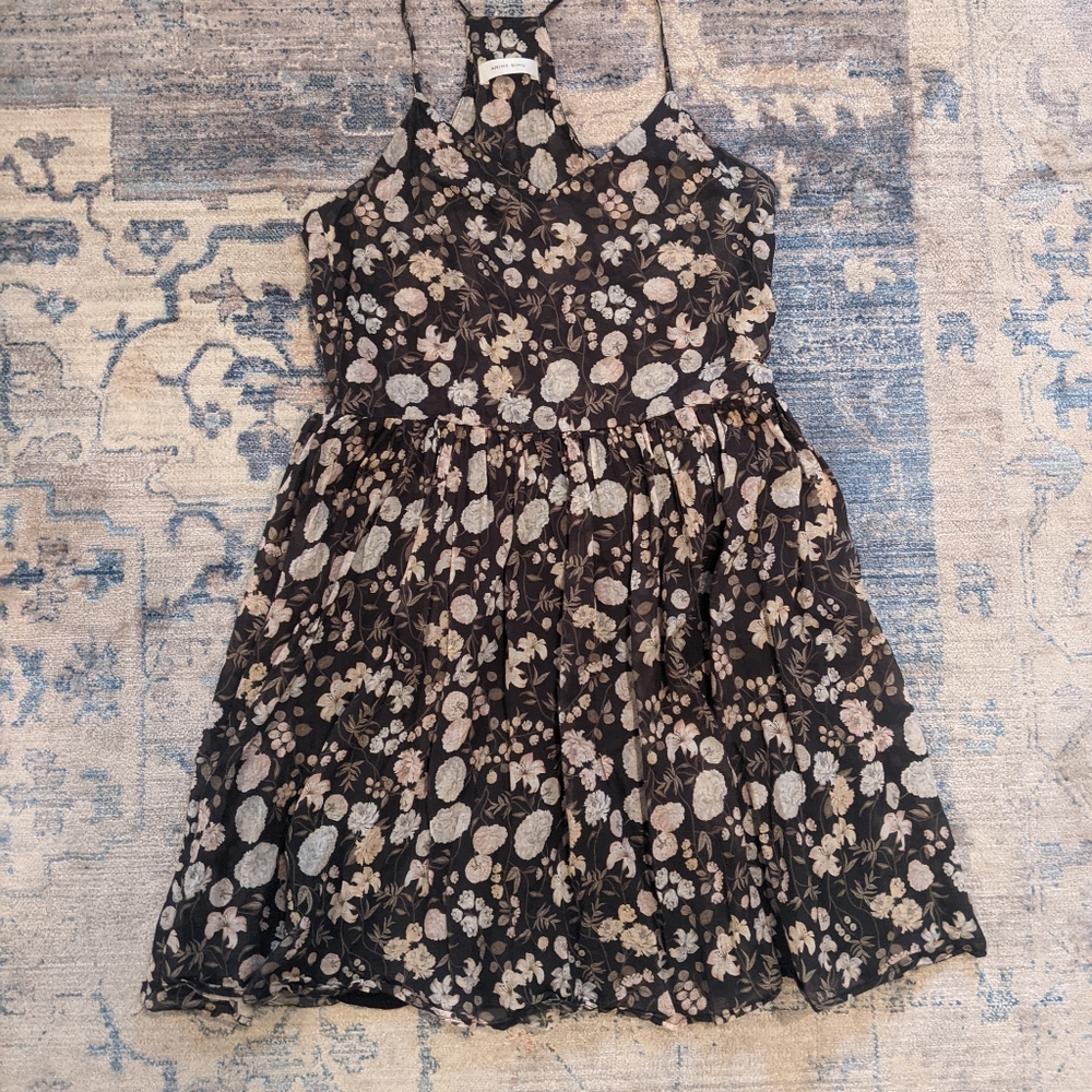 Anine Bing gauzy floral cotton sundress EUC